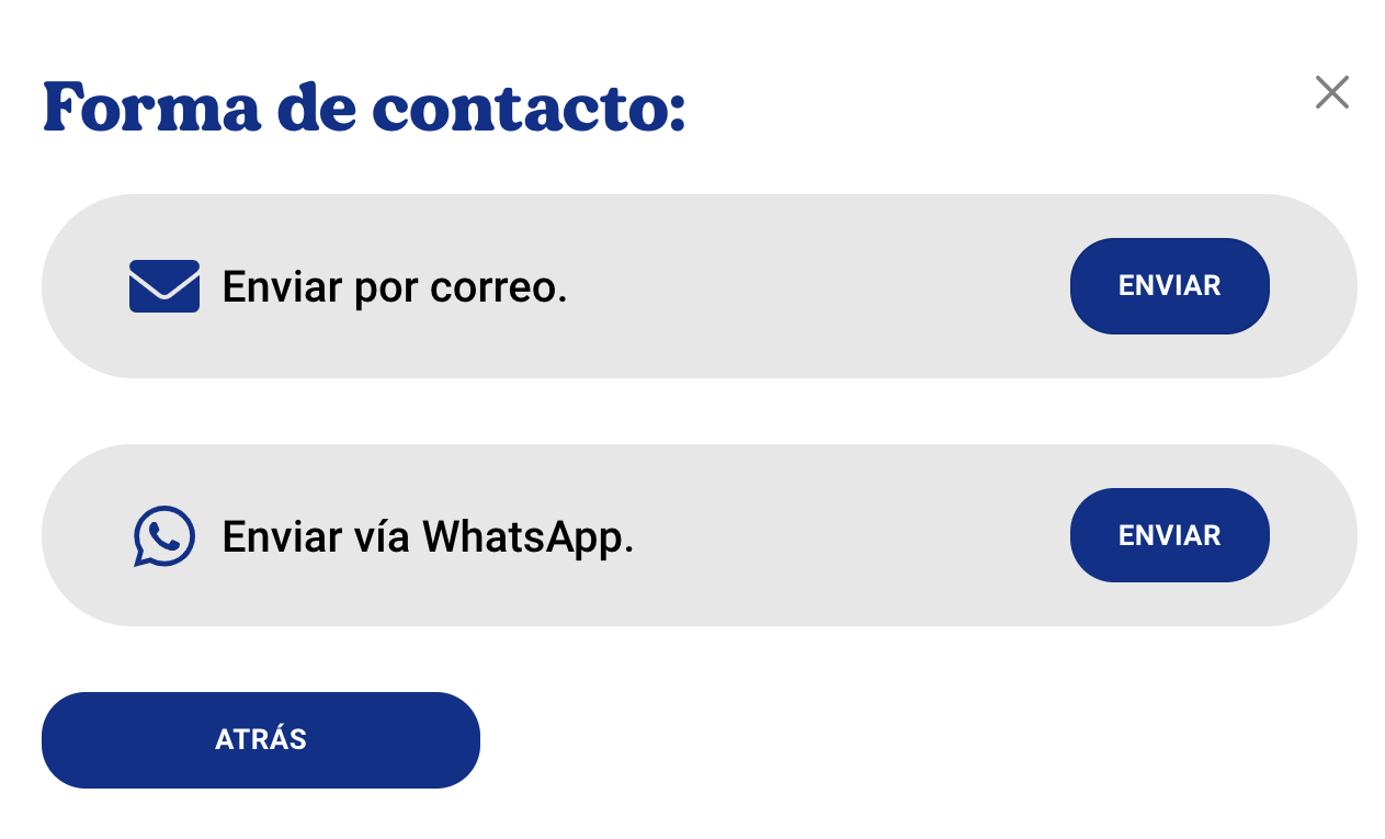 Envía tu solicitud por el medio de tu preferencia.